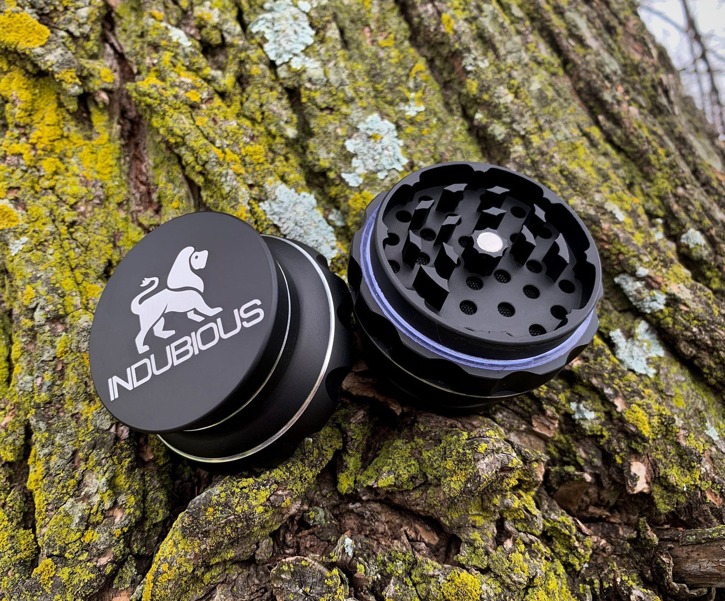 Aluminum 63mm Grinder Wholesale. 5 Stage Unique Herb Grinder bulk low moq. INDUBIOUS
